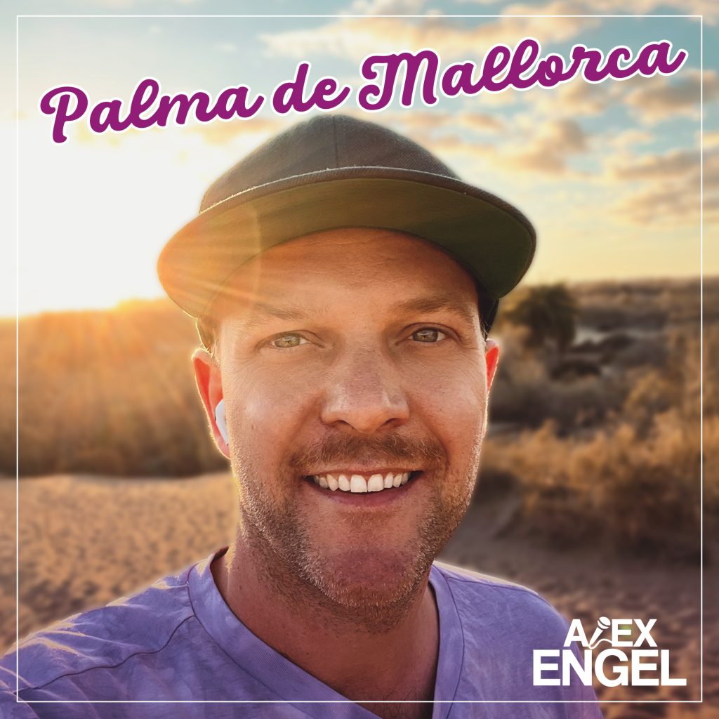 Cover zur Single „Palma de Mallorca“ von Alex Engel, die am 25. April 2025 veröffentlicht wird.