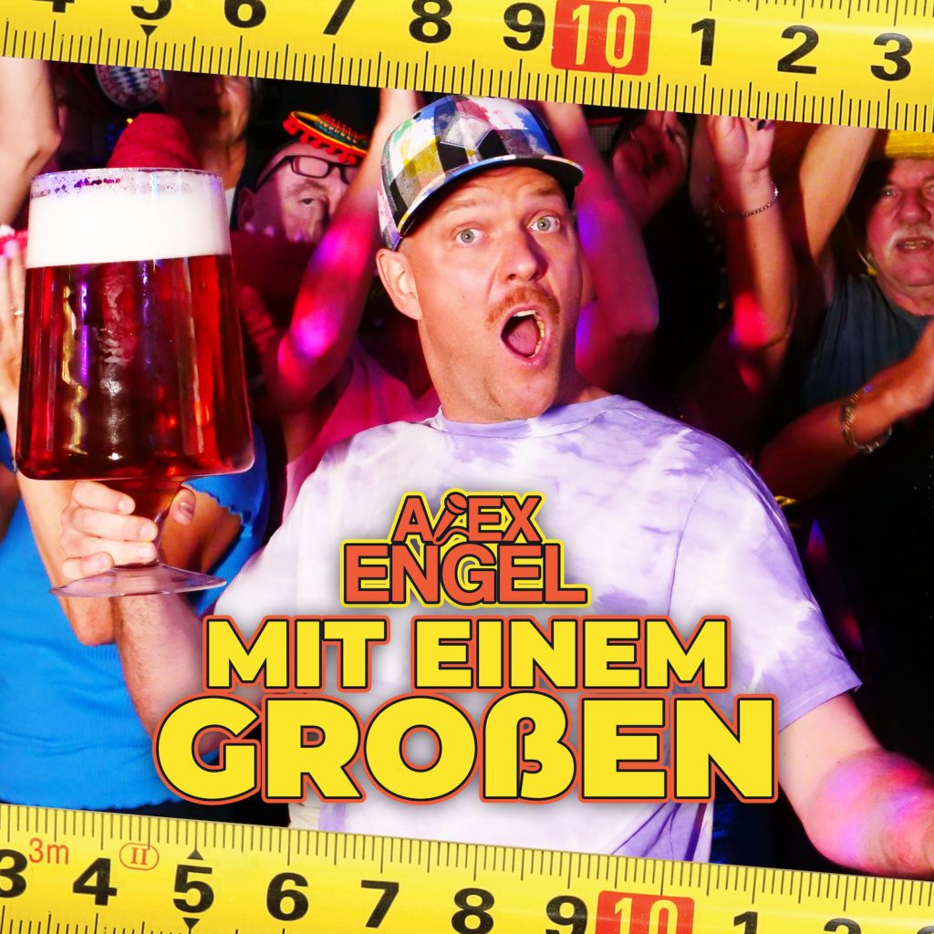 Cover zur Single „Mit einem Großen“ von Alex Engel, die am 31. Januar 2025 veröffentlicht wird.